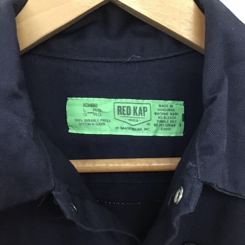 レッドキャップ RED KAP シャツ、ブラウス 長袖 長袖シャツ カラーシャツ 古着 L ロゴ、文字 紺 / ネイビー /  メンズ USED 古着 中古 10139301