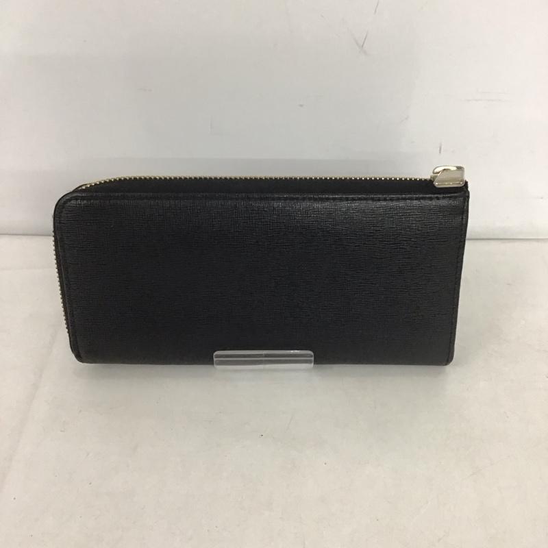 フルラ FURLA 財布 長財布 L字ファスナー ロゴ、文字 黒 / ブラック /  レディース USED 古着 中古 10139348