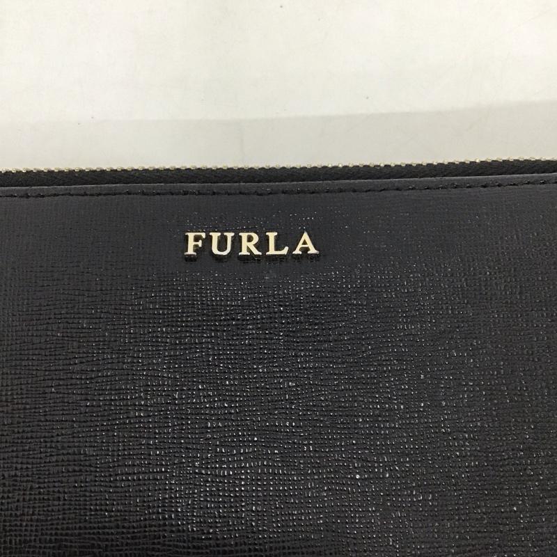 フルラ FURLA 財布 長財布 L字ファスナー ロゴ、文字 黒 / ブラック /  レディース USED 古着 中古 10139348