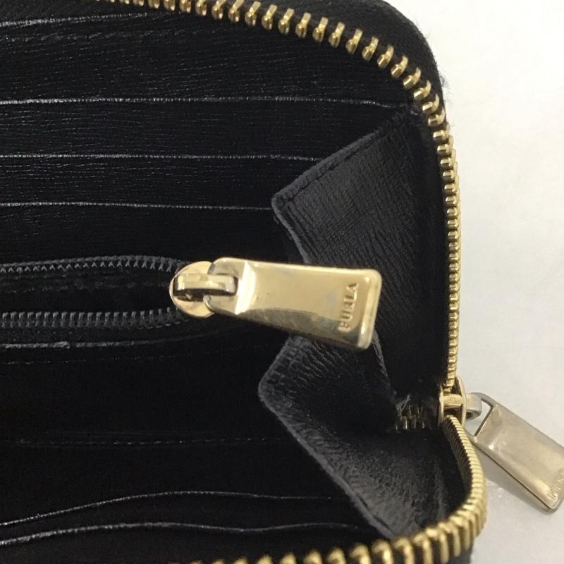 フルラ FURLA 財布 長財布 L字ファスナー ロゴ、文字 黒 / ブラック /  レディース USED 古着 中古 10139348