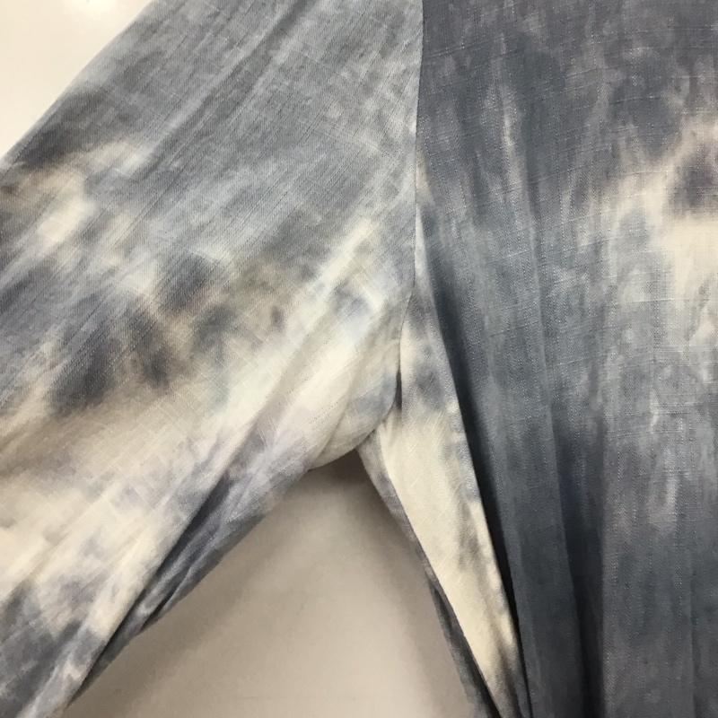 ザラ ZARA ワンピース ロングスカート 前開き クルーネック S 無地 青 / ブルー /  レディース USED 古着 中古 10139380