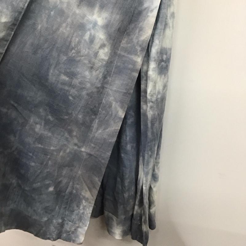 ザラ ZARA ワンピース ロングスカート 前開き クルーネック S 無地 青 / ブルー /  レディース USED 古着 中古 10139380