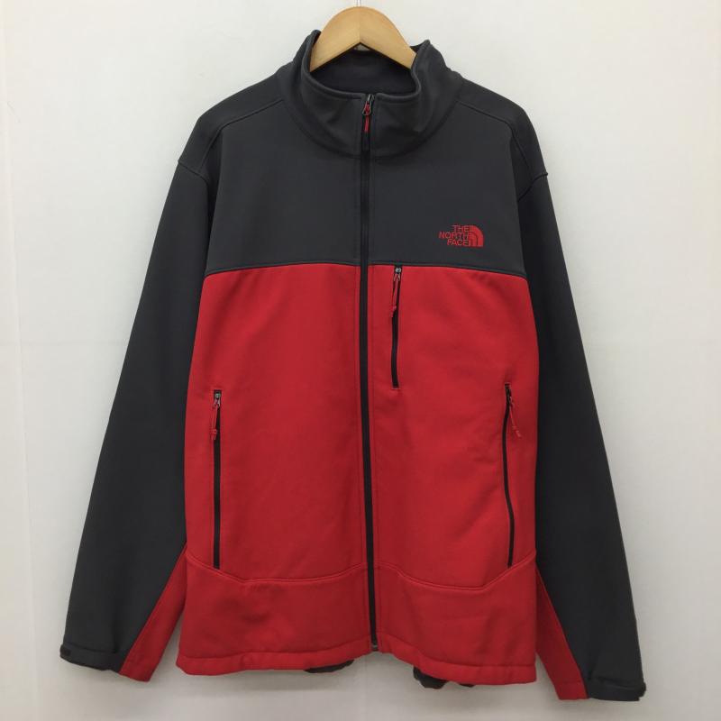 ザノースフェイス THE NORTH FACE ジャケット、上着 ジャケット、ブレザー XL ロゴ、文字 灰 / グレー / X 赤 / レッド /  メンズ USED 古着 中古 10139435