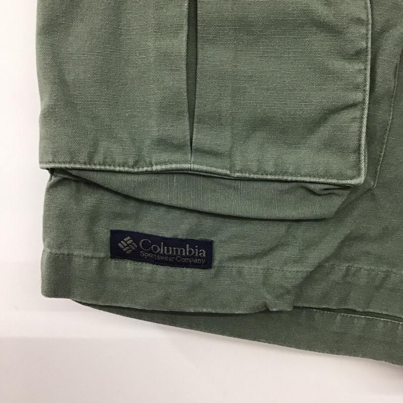 コロンビア Columbia パンツ ショートパンツ AM4030 カーゴパンツ ワークパンツ 36 ロゴ、文字 カーキ / カーキ /  メンズ USED 古着 中古 10139453