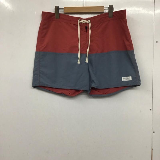サタデーズサーフニューヨークシティー SATURDAYS SURF NYC パンツ ショートパンツ BBS-1410-A バイカラーショートパンツ ロゴ、文字 灰 / グレー / X 赤 / レッド /  メンズ USED 古着 中古 10139502