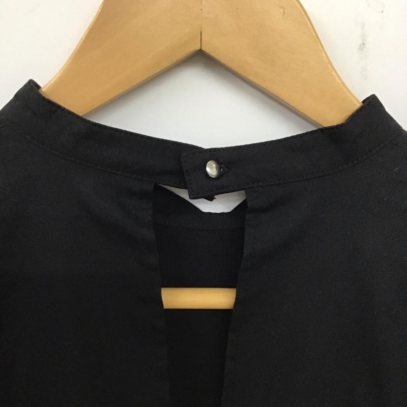 スライ SLY ワンピース ミニスカート 030BSY33-0010 TUCKDRAPEシャツワンピース 1 無地 黒 / ブラック /  レディース USED 古着 中古 10139538