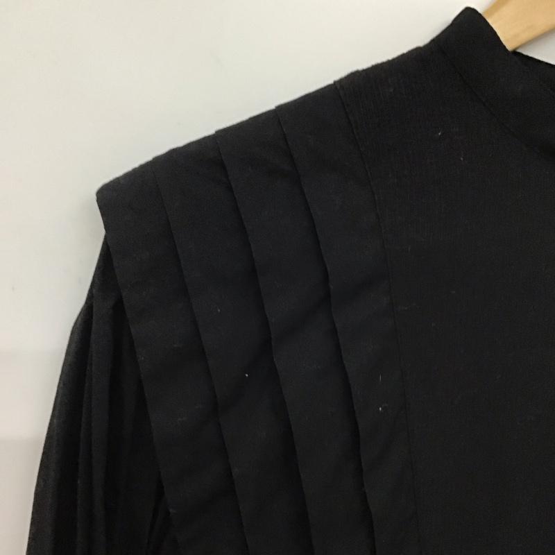 スライ SLY ワンピース ミニスカート 030BSY33-0010 TUCKDRAPEシャツワンピース 1 無地 黒 / ブラック /  レディース USED 古着 中古 10139538