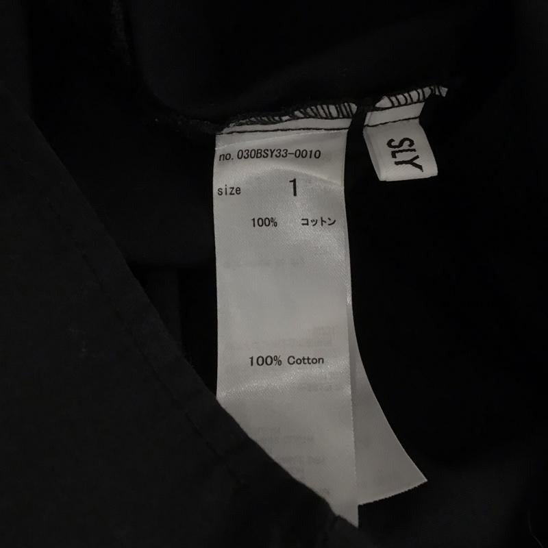 スライ SLY ワンピース ミニスカート 030BSY33-0010 TUCKDRAPEシャツワンピース 1 無地 黒 / ブラック /  レディース USED 古着 中古 10139538