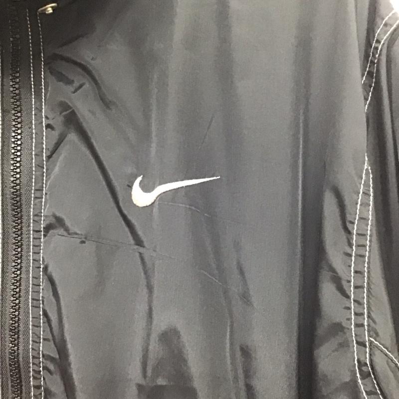 ナイキ NIKE ジャケット、上着 ジャンパー、ブルゾン ジップアップジャケット ナイロンジャケット アウター スタンドカラー ロゴ、文字 黒 / ブラック /  メンズ USED 古着 中古 10139545