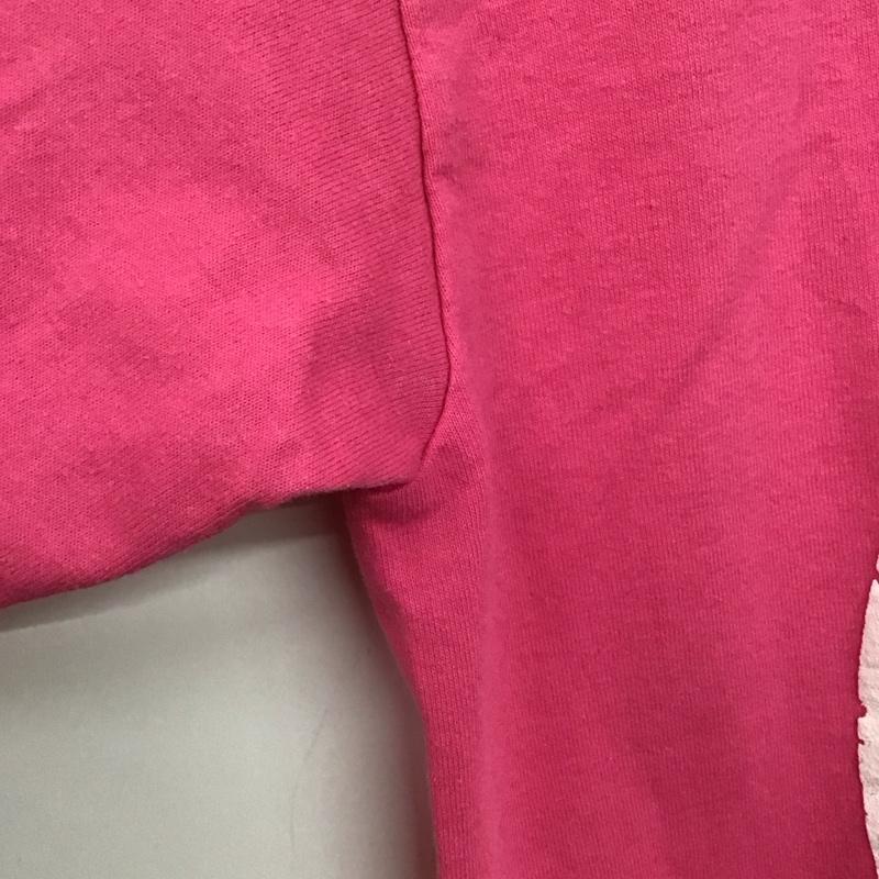 ヘインズ HANES Tシャツ 半袖 半袖カットソー プリントTシャツ クルーネックカットソー M ロゴ、文字 桃 / ピンク /  メンズ USED 古着 中古 10139550