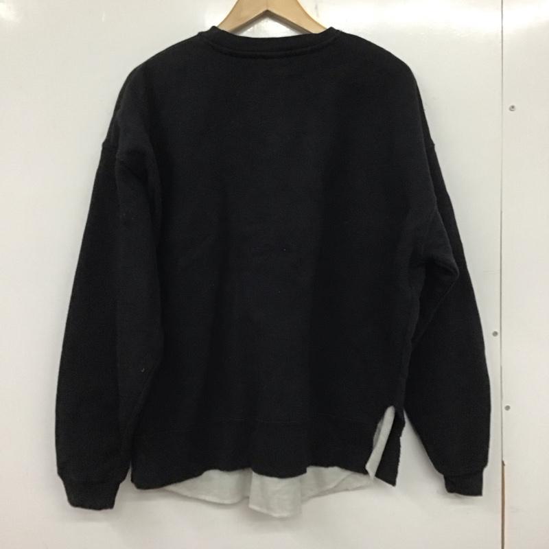 フリークスストア FREAK S STORE トレーナー 長袖 長袖スウェット クルーネックカットソー トレーナー S 無地 黒 / ブラック /  メンズ USED 古着 中古 10139552