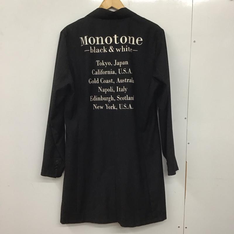 古着 USED ジャケット、上着 ジャケット、ブレザー monotone GB0118 MN08 バックプリント ロング丈 2 ロゴ、文字 黒 / ブラック /  メンズ USED 古着 中古 10139618