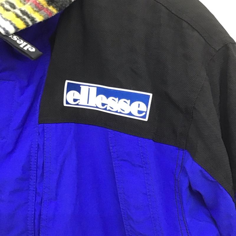エレッセ ellesse ジャケット、上着 ジャンパー、ブルゾン ジップアップジャケット アウター 古着 M ロゴ、文字 黒 / ブラック / X 青 / ブルー /  メンズ USED 古着 中古 10139637