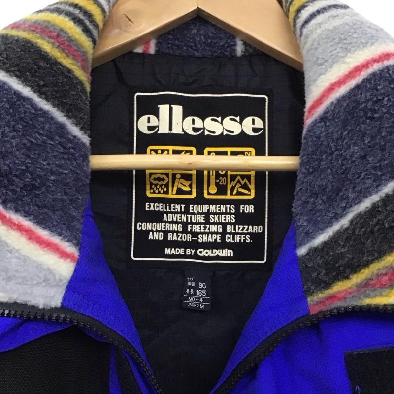 エレッセ ellesse ジャケット、上着 ジャンパー、ブルゾン ジップアップジャケット アウター 古着 M ロゴ、文字 黒 / ブラック / X 青 / ブルー /  メンズ USED 古着 中古 10139637