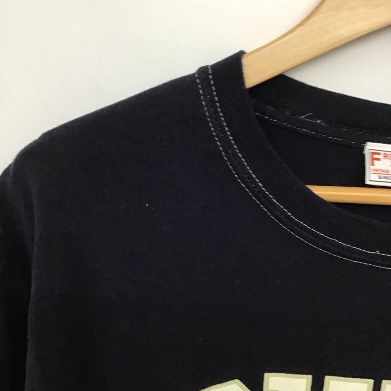 フリークスストア FREAK S STORE カットソー 長袖 長袖カットソー プリントカットソー クルーネック FREE ロゴ、文字 紺 / ネイビー /  メンズ USED 古着 中古 10139638