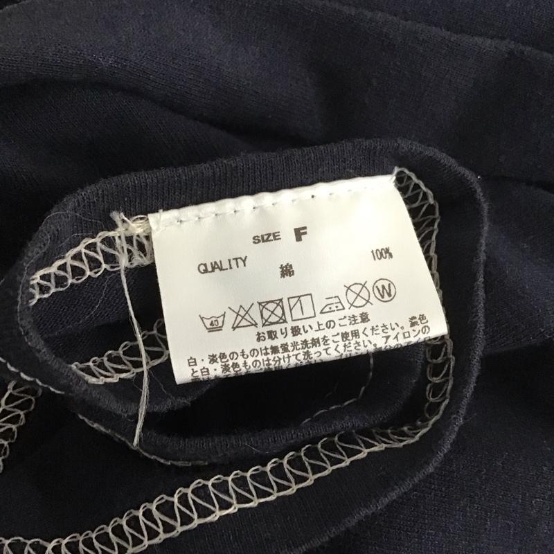 フリークスストア FREAK S STORE カットソー 長袖 長袖カットソー プリントカットソー クルーネック FREE ロゴ、文字 紺 / ネイビー /  メンズ USED 古着 中古 10139638