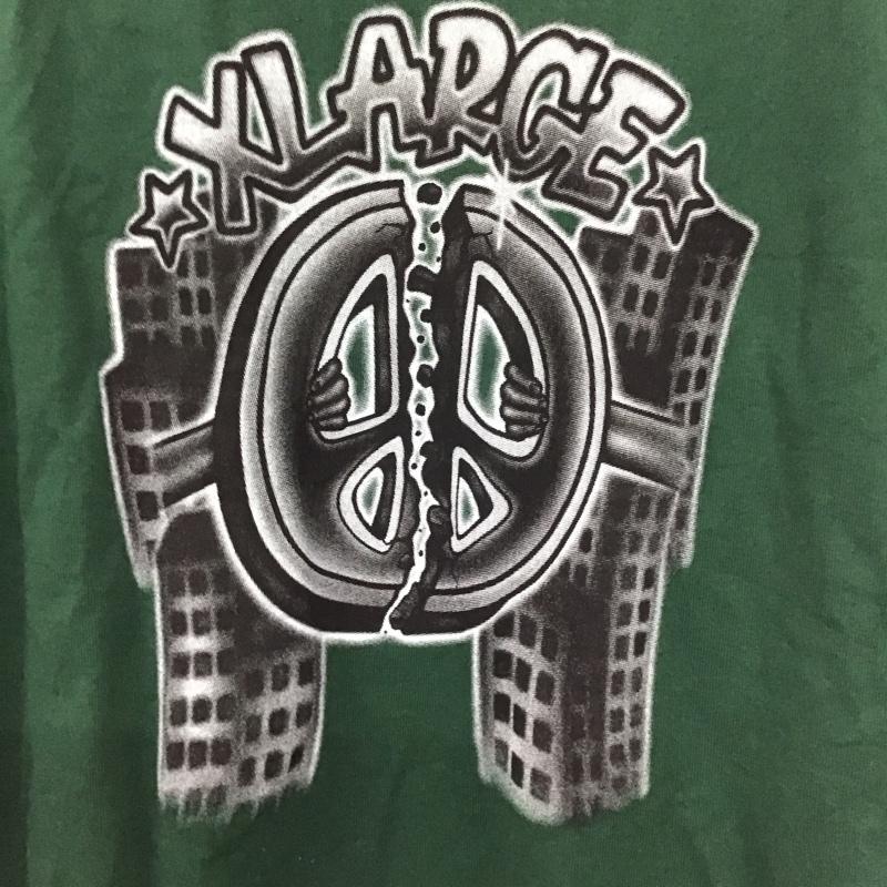 エクストララージ XLARGE Tシャツ 半袖 半袖カットソー プリントTシャツ クルーネックカットソー ラグラン M プリント 緑 / グリーン /  メンズ USED 古着 中古 10139692