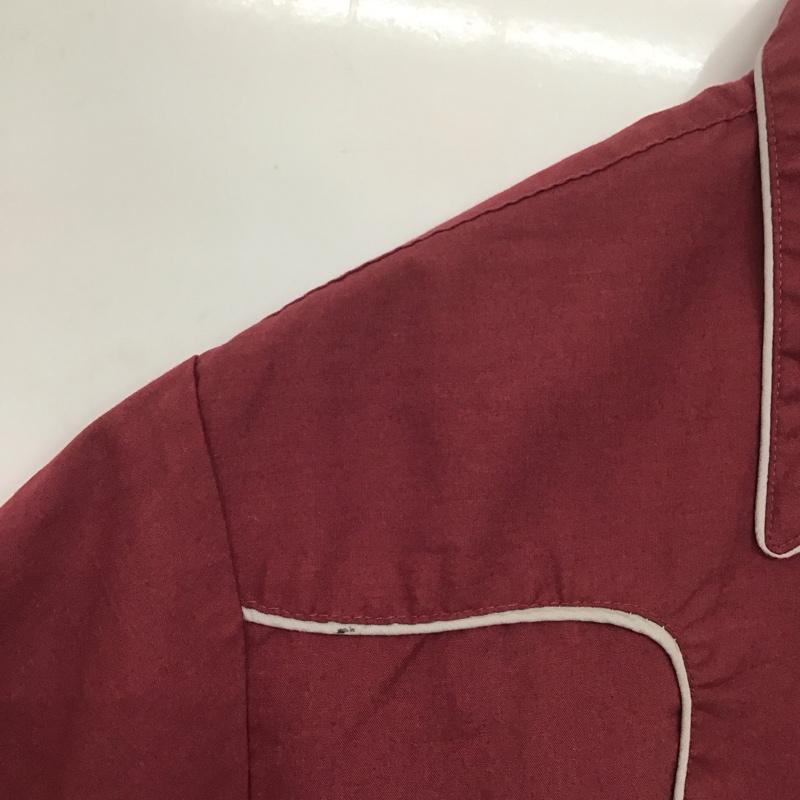 古着 USED シャツ、ブラウス 半袖 半袖シャツ 無地シャツ ポケットシャツ 無地 えんじ / ワインレッド /  メンズ USED 古着 中古 10139713