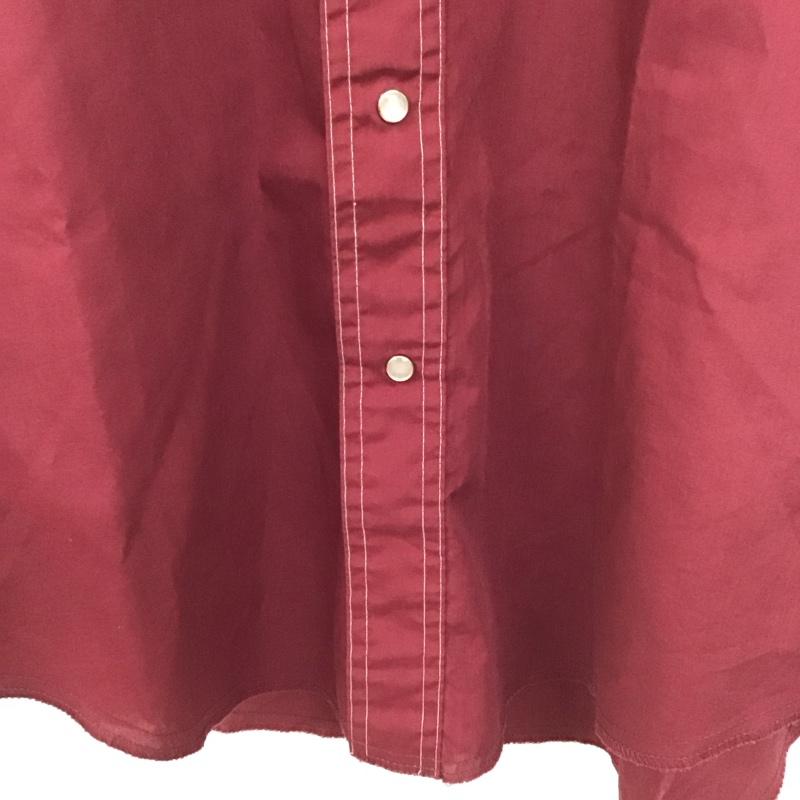 古着 USED シャツ、ブラウス 半袖 半袖シャツ 無地シャツ ポケットシャツ 無地 えんじ / ワインレッド /  メンズ USED 古着 中古 10139713