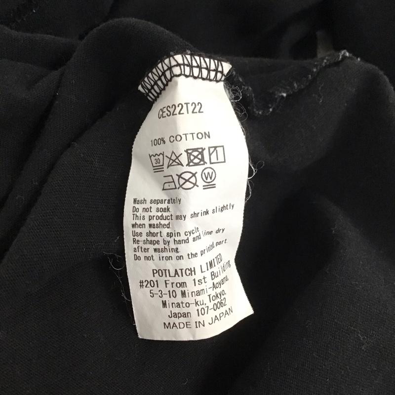 シーイー C.E Tシャツ 半袖 半袖カットソー プリントTシャツ クルーネックカットソー L プリント 黒 / ブラック /  メンズ USED 古着 中古 10139735