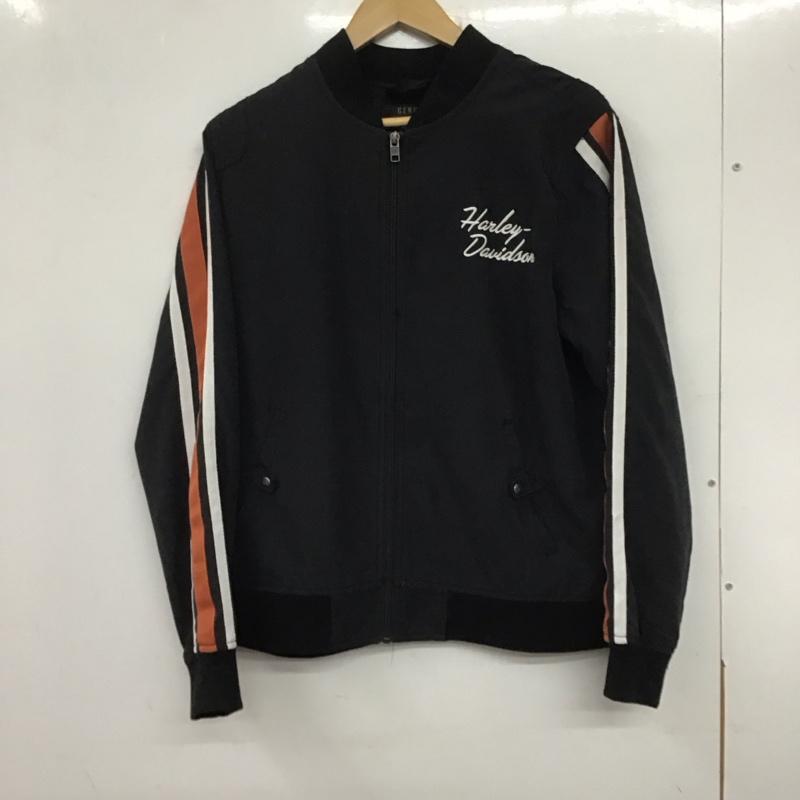 ハーレーダビッドソン Harley-Davidson ジャケット、上着 ジャンパー、ブルゾン ジップアップジャケット アウター 古着 L ロゴ、文字 黒 / ブラック /  メンズ USED 古着 中古 10139736