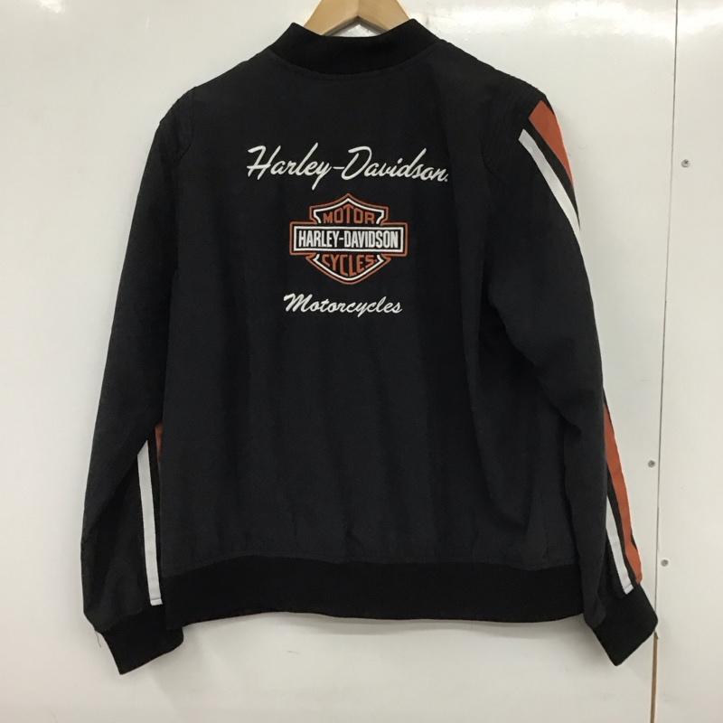 ハーレーダビッドソン Harley-Davidson ジャケット、上着 ジャンパー、ブルゾン ジップアップジャケット アウター 古着 L ロゴ、文字 黒 / ブラック /  メンズ USED 古着 中古 10139736