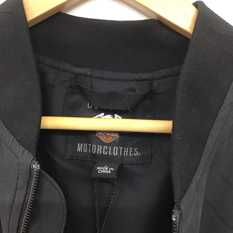 ハーレーダビッドソン Harley-Davidson ジャケット、上着 ジャンパー、ブルゾン ジップアップジャケット アウター 古着 L ロゴ、文字 黒 / ブラック /  メンズ USED 古着 中古 10139736
