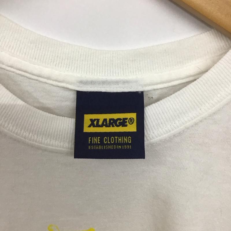 エクストララージ XLARGE Tシャツ 半袖 半袖カットソー プリントTシャツ クルーネックカットソー M プリント 白 / ホワイト /  メンズ USED 古着 中古 10139820