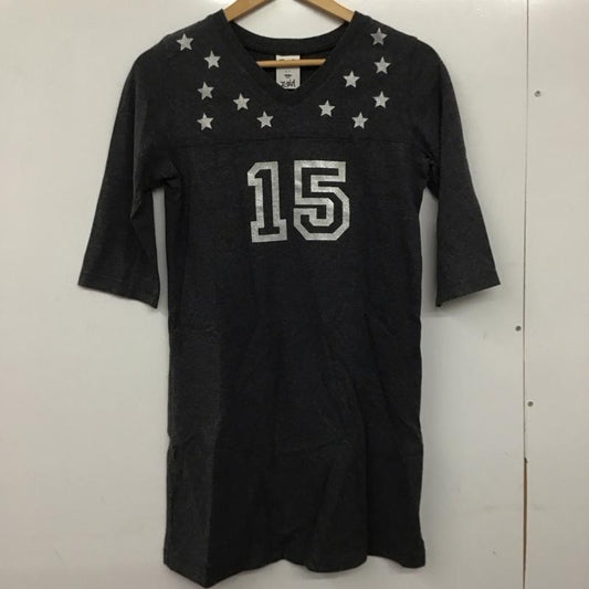 エックスガール X-girl ワンピース ミニスカート 1 プリント 灰 / グレー /  レディース USED 古着 中古 10139851