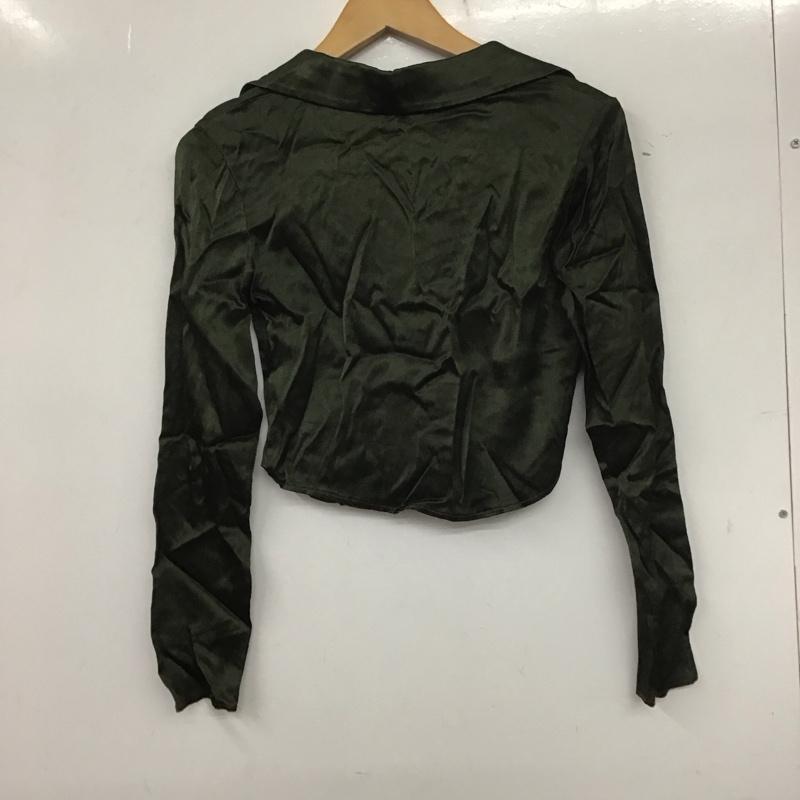 ザラ ZARA シャツ、ブラウス 長袖 S 無地 緑 / グリーン /  レディース USED 古着 中古 10139866