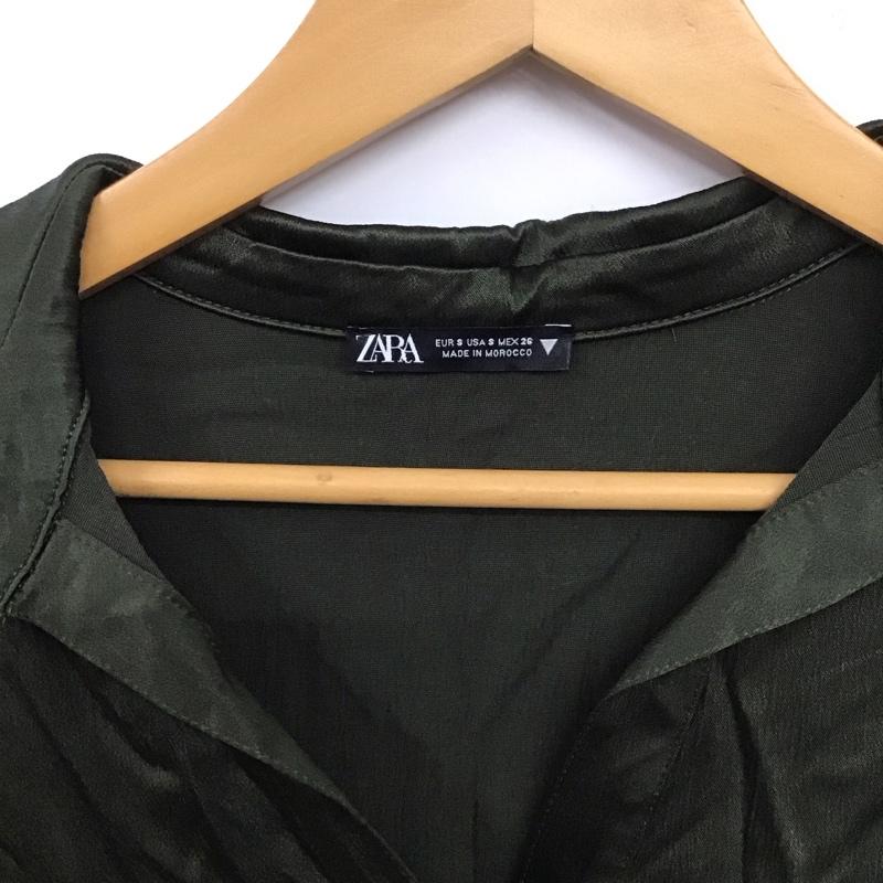 ザラ ZARA シャツ、ブラウス 長袖 S 無地 緑 / グリーン /  レディース USED 古着 中古 10139866