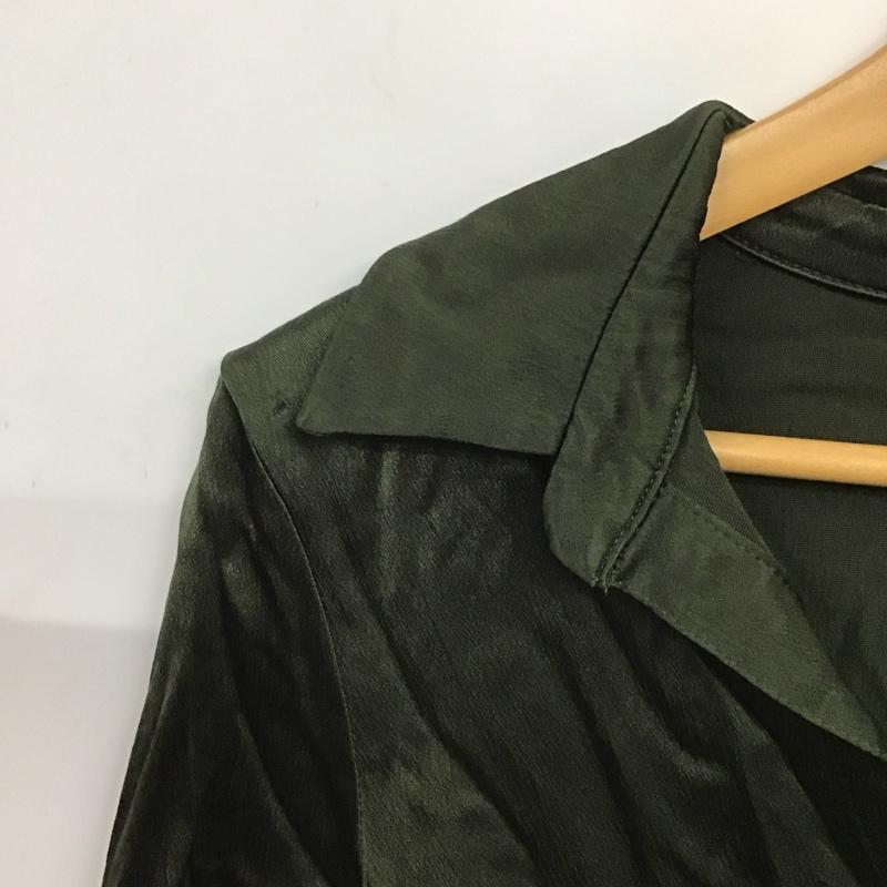 ザラ ZARA シャツ、ブラウス 長袖 S 無地 緑 / グリーン /  レディース USED 古着 中古 10139866