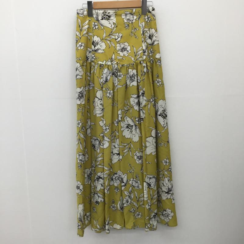 ユナイテッドアローズ UNITED ARROWS スカート ロングスカート 36 花柄 黄 / イエロー /  レディース USED 古着 中古 10139902