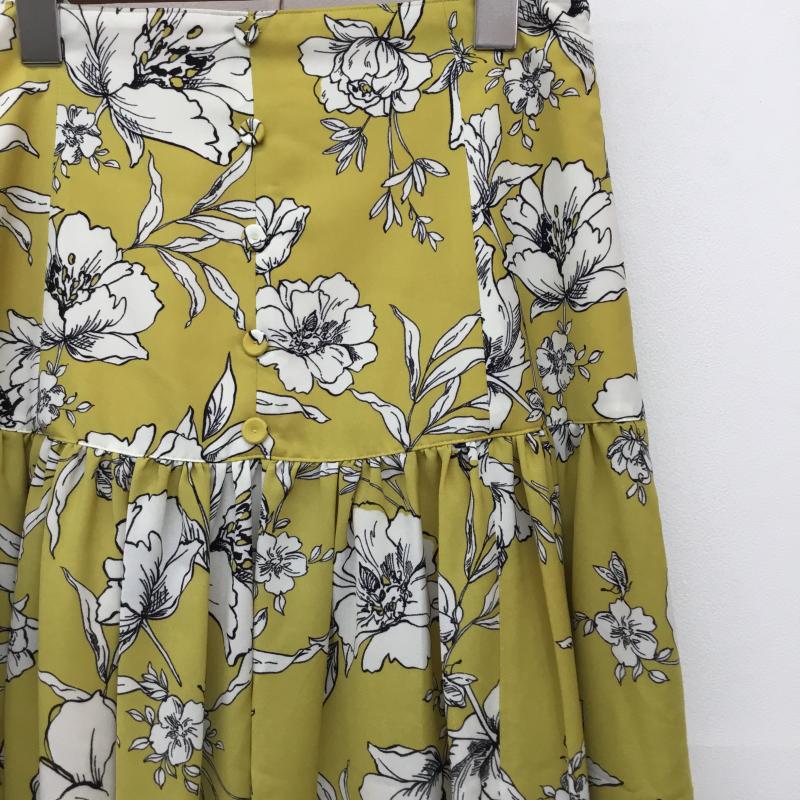 ユナイテッドアローズ UNITED ARROWS スカート ロングスカート 36 花柄 黄 / イエロー /  レディース USED 古着 中古 10139902