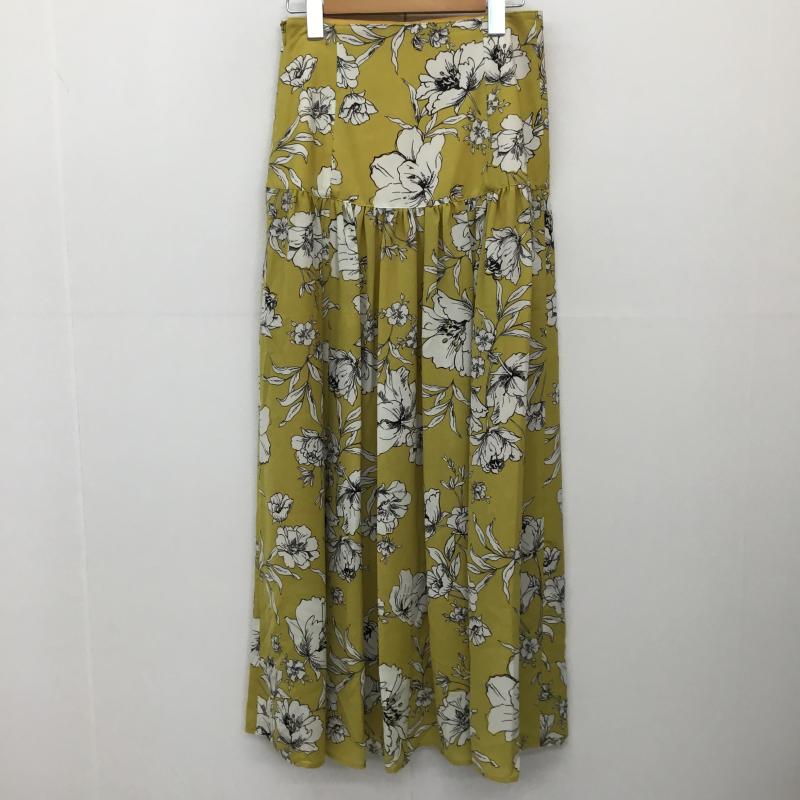 ユナイテッドアローズ UNITED ARROWS スカート ロングスカート 36 花柄 黄 / イエロー /  レディース USED 古着 中古 10139902