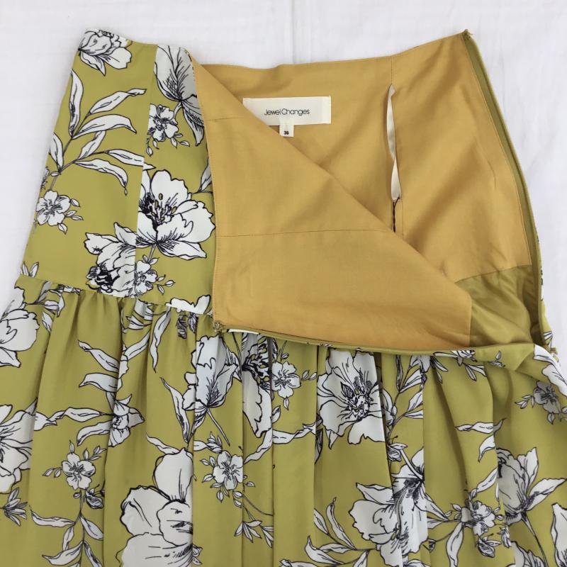 ユナイテッドアローズ UNITED ARROWS スカート ロングスカート 36 花柄 黄 / イエロー /  レディース USED 古着 中古 10139902