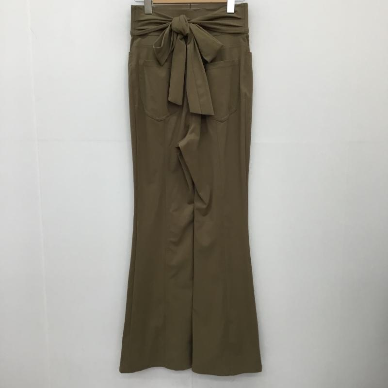 ココ ディール COCO DEAL パンツ スラックス ストレッチバックリボンフレアパンツ 2 無地 茶 / ブラウン /  レディース USED 古着 中古 10139906