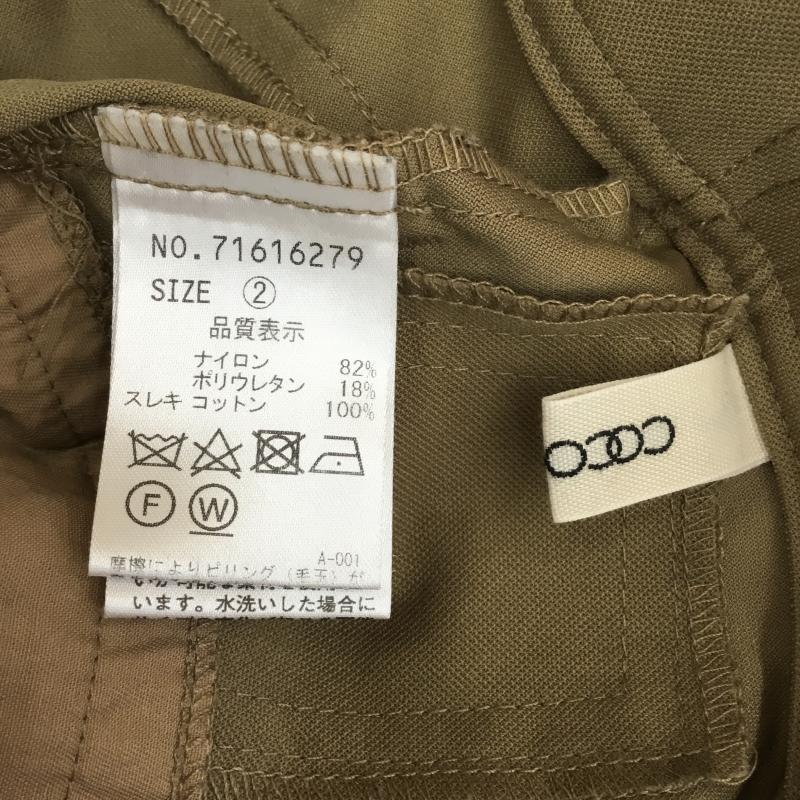 ココ ディール COCO DEAL パンツ スラックス ストレッチバックリボンフレアパンツ 2 無地 茶 / ブラウン /  レディース USED 古着 中古 10139906