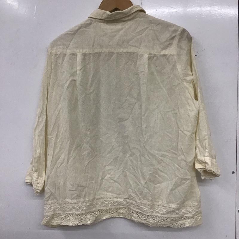 ニコアンド niko and... シャツ、ブラウス 七分袖 M  アイボリー / アイボリー /  レディース USED 古着 中古 10139929