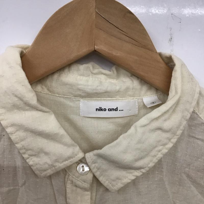 ニコアンド niko and... シャツ、ブラウス 七分袖 M  アイボリー / アイボリー /  レディース USED 古着 中古 10139929
