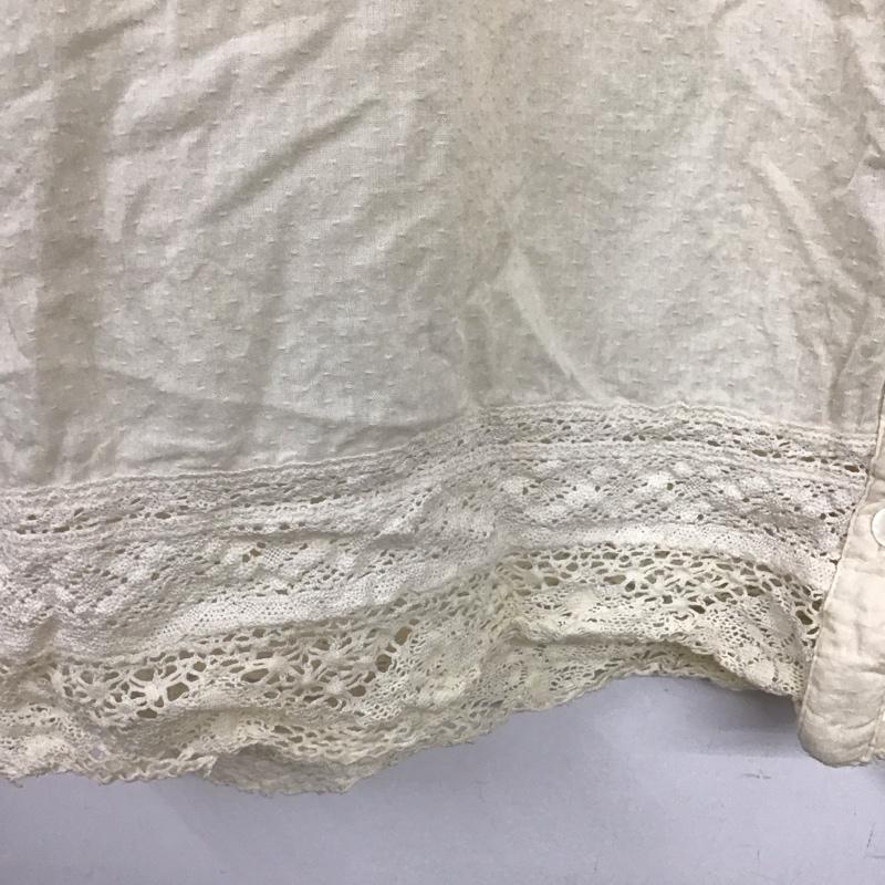 ニコアンド niko and... シャツ、ブラウス 七分袖 M  アイボリー / アイボリー /  レディース USED 古着 中古 10139929