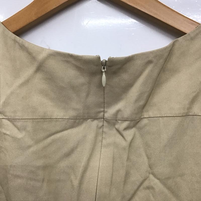 ニジュウサンク 23区 ワンピース ひざ丈スカート 34 無地 ベージュ / ベージュ /  レディース USED 古着 中古 10139930