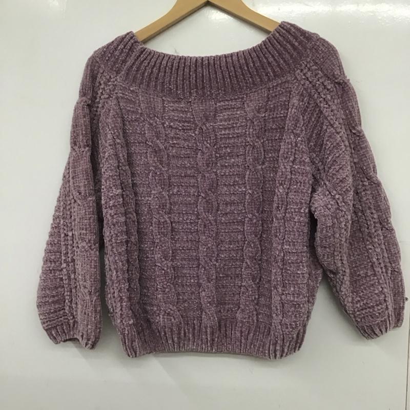 アルシーヴ archives ニット、セーター 長袖 M 無地 紫 / パープル /  レディース USED 古着 中古 10139944