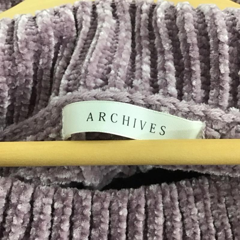 アルシーヴ archives ニット、セーター 長袖 M 無地 紫 / パープル /  レディース USED 古着 中古 10139944