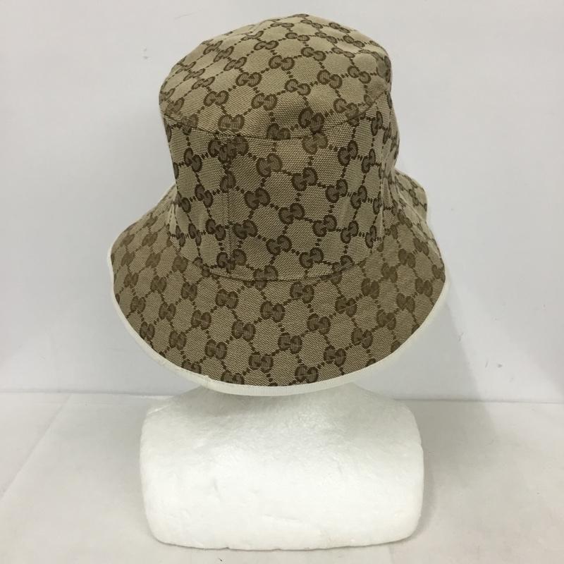 グッチ GUCCI 帽子 ハット 768481 GGキャンバス 総柄 ベージュ / ベージュ /  メンズ USED 古着 中古 10139983