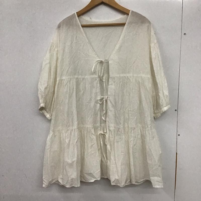 ローリーズファーム LOWRYS FARM シャツ、ブラウス 七分袖 FREE 無地 白 / ホワイト /  レディース USED 古着 中古 10139989
