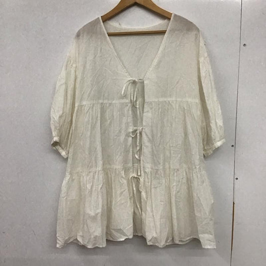 ローリーズファーム LOWRYS FARM シャツ、ブラウス 七分袖 FREE 無地 白 / ホワイト /  レディース USED 古着 中古 10139989