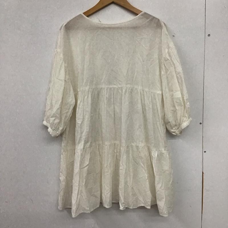ローリーズファーム LOWRYS FARM シャツ、ブラウス 七分袖 FREE 無地 白 / ホワイト /  レディース USED 古着 中古 10139989