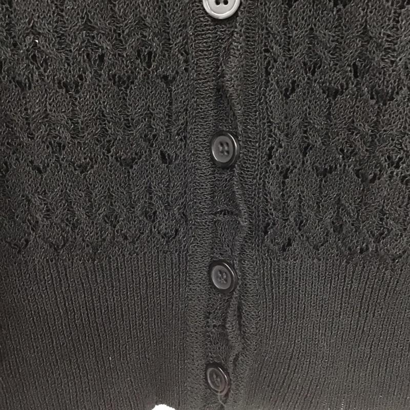 マウジー MOUSSY カーディガン 長袖 010DSW70-0620 SCALLOP SHORT CARDIGAN FREE 無地 黒 / ブラック /  レディース USED 古着 中古 10140019