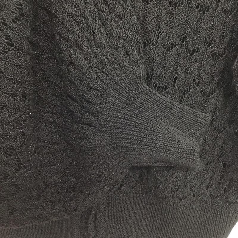 マウジー MOUSSY カーディガン 長袖 010DSW70-0620 SCALLOP SHORT CARDIGAN FREE 無地 黒 / ブラック /  レディース USED 古着 中古 10140019